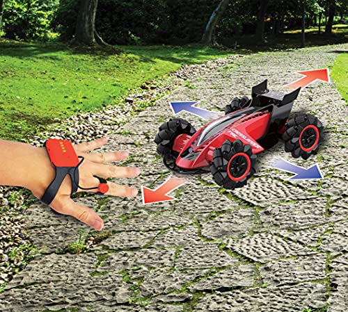LEXIBOOK, Crosslander Fire RC Car, RC60 | Smoke Jet, Gesture Control, Music, Rechargeable - style: Crosslander Fire