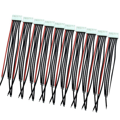 10pcs 5S 6 Pins Balance Cable Extension RC Lipo JST-XH Connector Male Plug Adapter with 15cm 22awg Silicone Cable (5S 6Pins)