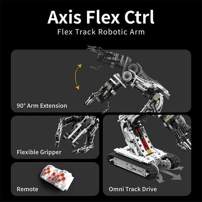 UNCLE BRICK Technical Tracked Robot Arm Building Block Kits,STEM Educational Toys,Upgraded Version Remote & APP Controlled,Set for Boys and Girls 8-14,Technical Robotic Arm Set for Adult(1468Pcs)