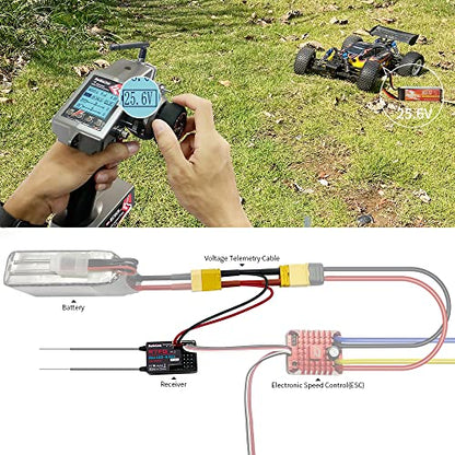 Radiolink RC6GS V3 7CH Transmitter and Gyro Receiver R7FG for RC Car & Boat | 7 Channels 2.4Ghz | Voltage Telemetry