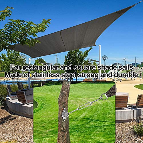 yofit 80Pcs Shade Sail Hardware Kit 6 inch for Triangle Rectangle Sun Shade | Sun Shade Hardware Kit, 304 Grade Stainless Steel Turnbuckles & Brackets for Outdoor Patio Shade Canopy Tarp - size: 6 inch 80 pcs