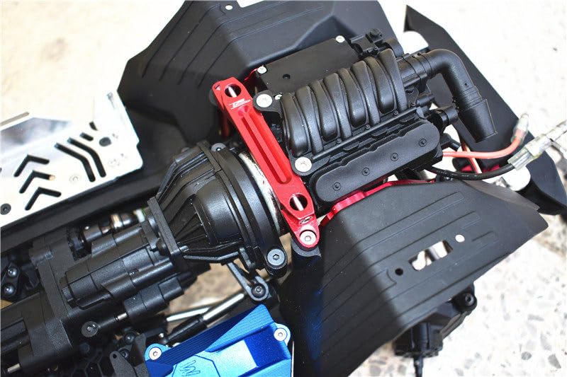 GPM Front Upper Shock Tower Brace 6061-T6 Alloy for Axial SCX10 III Jeep JLU CJ-7 Ford Bronco Chevy K10 Rock Crawler (Blue) - color: Blue