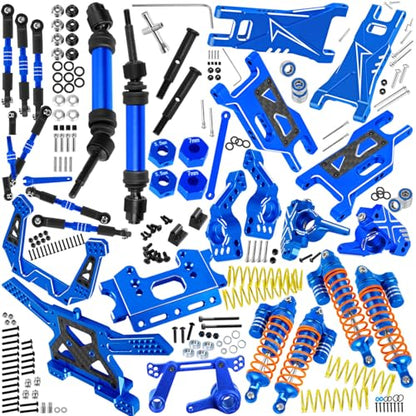 RC Upgrades Part for 1/10 Rustler Stampede (VXL) 2WD,A-Arm,Shock,Drive Shaft,Caster Block,Steering Blocks,Stub Axle Carriers,Steering Bellcranks,Links,Shock Tower,Front Bulkhead,Navy Blue - color: Navy Blue - (Rc Upgrades)