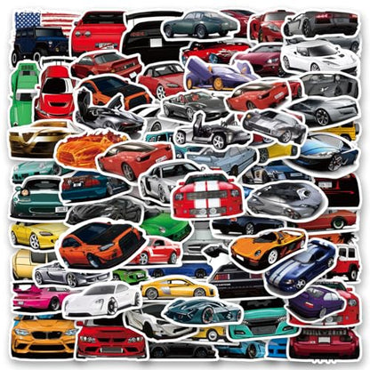 100pcs JDM Car Stickers, Racing Sport Car Stickers Vinyl Waterproof for Water Bottles Laptop Guitar Skateboard Scrapbook JDM Decals Car Sticker