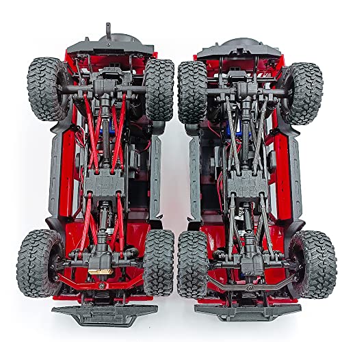 Metal Linkage High Clearan Steering Link Set, Red | For 1/18 TRX4-M Bronco Defender, RC Crawler Car - color: Red