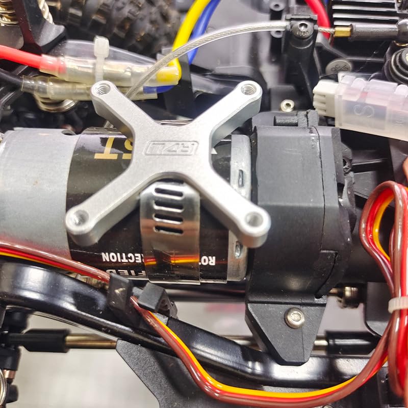 RC Motor Fan Base, Adjustable Diameter of 36-60mm, Suitable for 1/5 1/7 1/10 RC Motor Heat Dissipation Upgrade Components (red) - color: Red