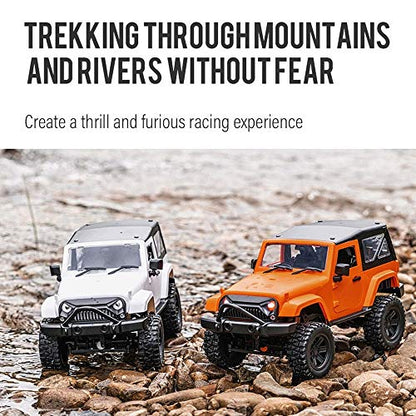 RC Car 1/14 Scale Remote Control Car 2.4GHz 4WD Off Road RC Vehicle Crawler 30km/h High Speed with LED Light RC Racing Car 4X4 All Terrain Climbing Buggy Toys for Adults (2batterys) - size: 2battery packs