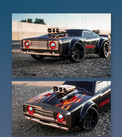 1:14 RC Drift Car for Adults & Kids 8-14, 4WD High Speed Remote Control Car with LED Lights, Drift Tires, 2.4GHz Electric Racing Car, Rechargeable Hobby Car for Indoor & Outdoor Driving
