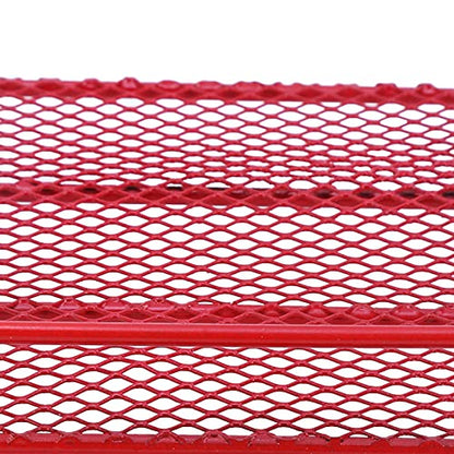 Metal Roof Rack Luggage Carrier with LED Light for MN12 MN90 RC Crawler, Customizable Red Aluminum Alloy Trail Rigging Gear Accessory - color: Red