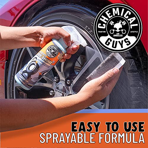 Chemical Guys, Tire Kicker Extra Glossy Tire Shine for Rubber & Trim, 16 oz | Sprayable dressing revives a deep wet look on tires, trim and bumpers, dries to the touch with no greasy sling - size: 16 Fl Oz, style: 2 Pack