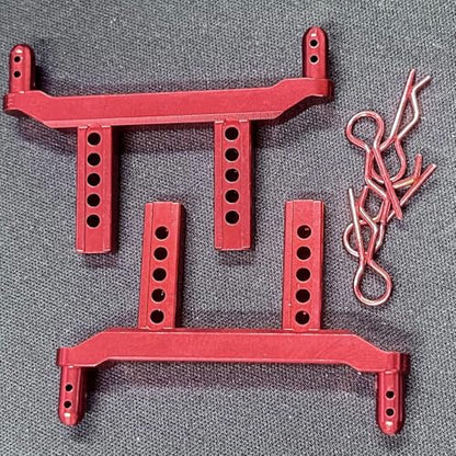 2 Pieces of 1/16 Scale RC Body Post Mounting Kit, Replacement Body Shell for Model 16101 16103, Modified DIY, Red - color: Red