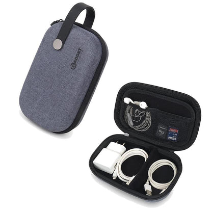 Organiser Portable Pouch For Electronic Accessories Usb Cables, Power Bank, Battery, Hard Drive, Sd Memory Card, Earphones, Travel Gadgets & Organiser Rugged Travel Friendly (Grey) - style: Gb-gryorganizer