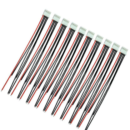 10pcs 4S 5Pins Balance Connector Male Plug Extension Cable JST-XH RC Lipo Connector Adapter with 15CM 22AWG Silicone Cable (4S 5Pins) - size: 4s balance cable extension