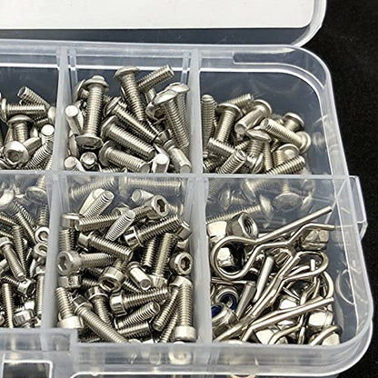 387 PCS Stainless Steel Screws Set for Traxxas TRX-4 1/10 RC Car Spare Part Accessory