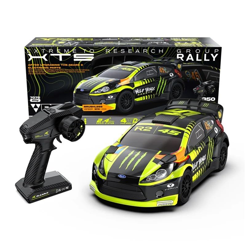 Helidirect Rlaarlo 1/10 Brushless RTR 4WD RC Rally Car - Remote Control Car RC Cars for Adults (Carbon Fiber) - color: Carbon Fiber
