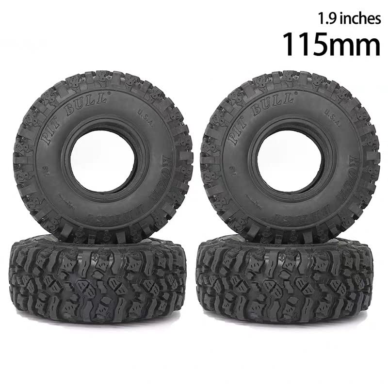 4PCS 120MM 1.9" Rubber Rocks Tyres/Wheel Tires for 1/10 RC Rock Crawler Axial SCX10 TF2 TRX TRX-4 90047 D90 D110