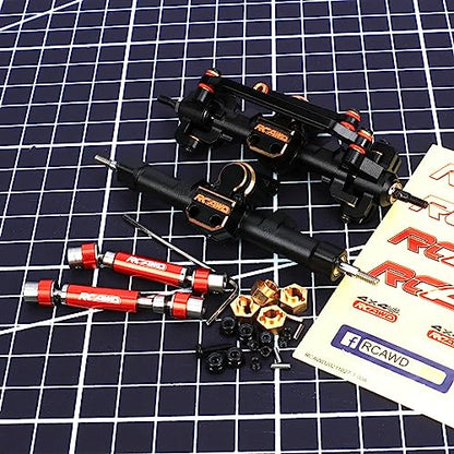 RCAWD Aluminum Worm Axles with Center Drive Shaft for 1/24 ECX Barrage Front Rear Axle RGT FTX 1/24 Series Upgrades Parts