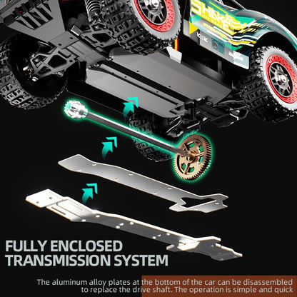 1/16 Hobby RC Race Truck, 30 MPH High Speed Remote Control 4WD Car, All Terrain Rock Crawler Truck for Boys 4X4 Off-Road Racing Car with 2 Batteries