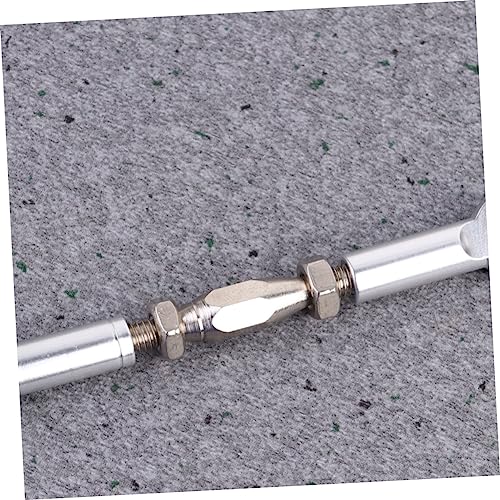 KOMBIUDA 6pcs Aluminum Turnbuckle Rod Linkage for Rc Car Steering Shaft Upgrade Compatible Rc Trucks Crawler Parts - color: Silver