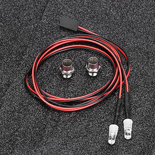 Milltrip 2PCS RC Car LED Light, 5mm RC Headlight RC Car Upgrade Decorate Accessory for 1 10 Model Drift Car Vehicle(No. 11 Light Blue Light)