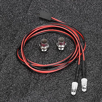 Milltrip 2PCS RC Car LED Light, 5mm RC Headlight RC Car Upgrade Decorate Accessory for 1 10 Model Drift Car Vehicle(No. 11 Light Blue Light)
