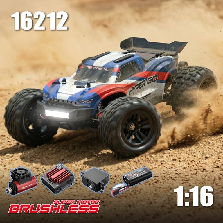 Mjx Rc Truck 4x4 Rc Brushless Rc Truck 16212 Electric Racing Buggy Brushless Motor and Esc,Terreneitor 4x4 Carros,1/16 4wd High Speed Rc Cars Drift for Adults Off Road Rc