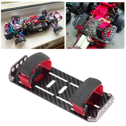 Carbon Fiber Battery Mount Plate Tray for 1/10 RC Crawler SCX10 Fit for Axial Rock Car
