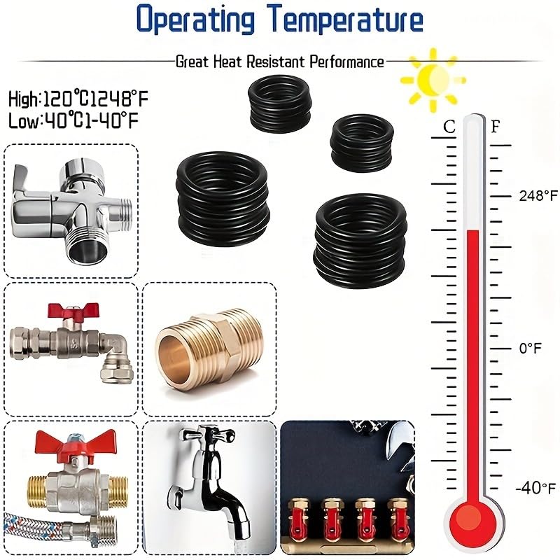 770Pcs O-Ring Assortment Kit, 18 Sizes Nitrile Rubber, for Automotive Plumbing Air Water Fitting Repair - style: 18 Size/770 Pcs
