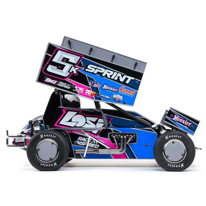 Helidirect Losi 22S Sprint 1/10 Scale 2WD RTR Dirt Oval RC Sprint Car, Brushed Spektrum Radio System - Blue - color: Blue
