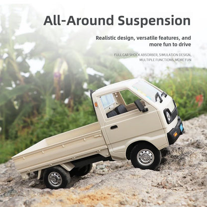DOBYE WPL D12 1/10 RC Kei Truck, 2.4G RC Car Remote Control Off Road RC Crawler with Proportional Throttles Steering 260 Motor Rear Drive Hobby Grade RC Drift Car for Adult RTF Toy Vehicle