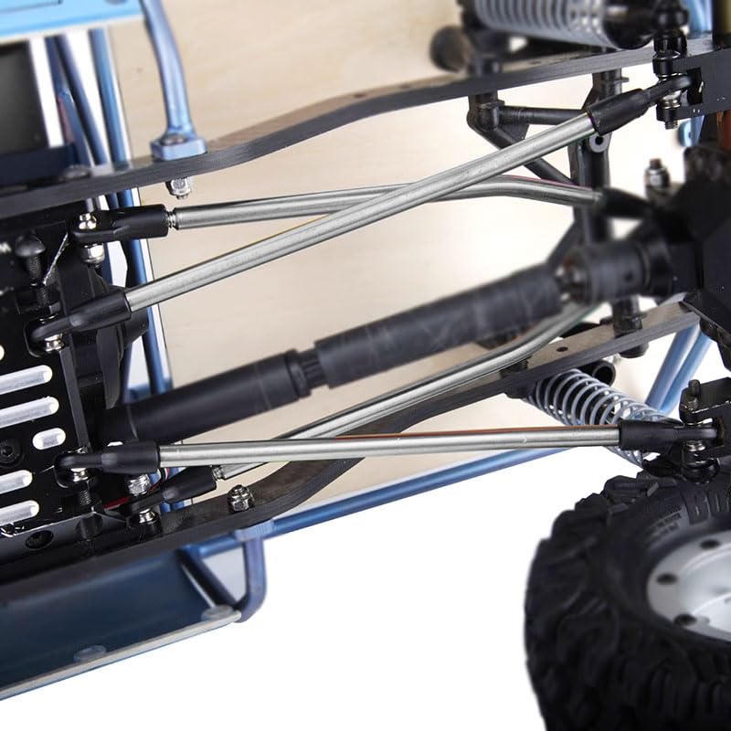RC Metal Links Upper Lower Linkage Chassis Link Set with Plastic Rod Ends,313/324mm Wheelbase for 1/10 AXIAL SCX10 II 90046 RC Crawler Car (313mm)