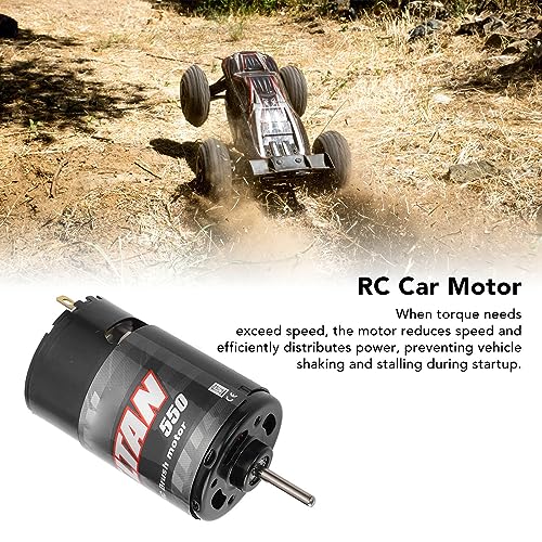 Changor 550 Motor High Speed RC Brushed Motor with Reduction Gearbox for 1/14 1/10 RC Crawler DIY (12T) - size: 12T