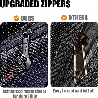 2 Pack UTV Roll Bar Triangle Storage Tool Bags, Double Side Zipper Side by Side Door Bags Roll Bar Gear Bag, Compatible with Kawasaki Teryx KRX 1000 2020-2024 Accessories (Black x2) - color: Black x2
