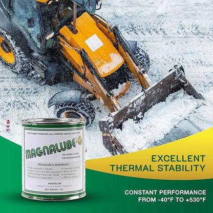 Magnalube-G General All Purpose Grease - Waterproof, Corrosion Resistant PTFE Lubricant for Bearings and Axles to Fishing Rods - 14.5oz Multi-Purpose Canister Tube for Grease Gun - 2 Pack - size: 2