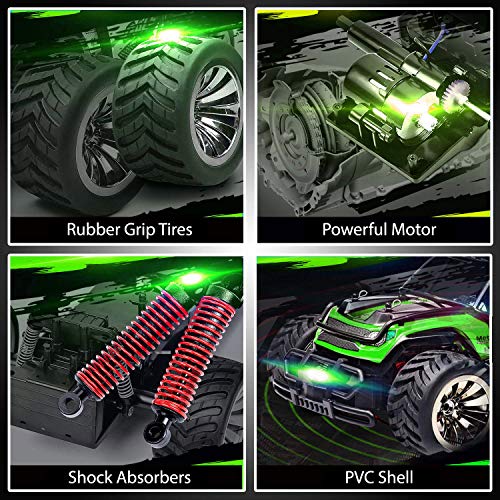 Haktoys Remote Control Truck RC Desert Buggy Car with Rechargeable Battery for Boys Kids and Adults