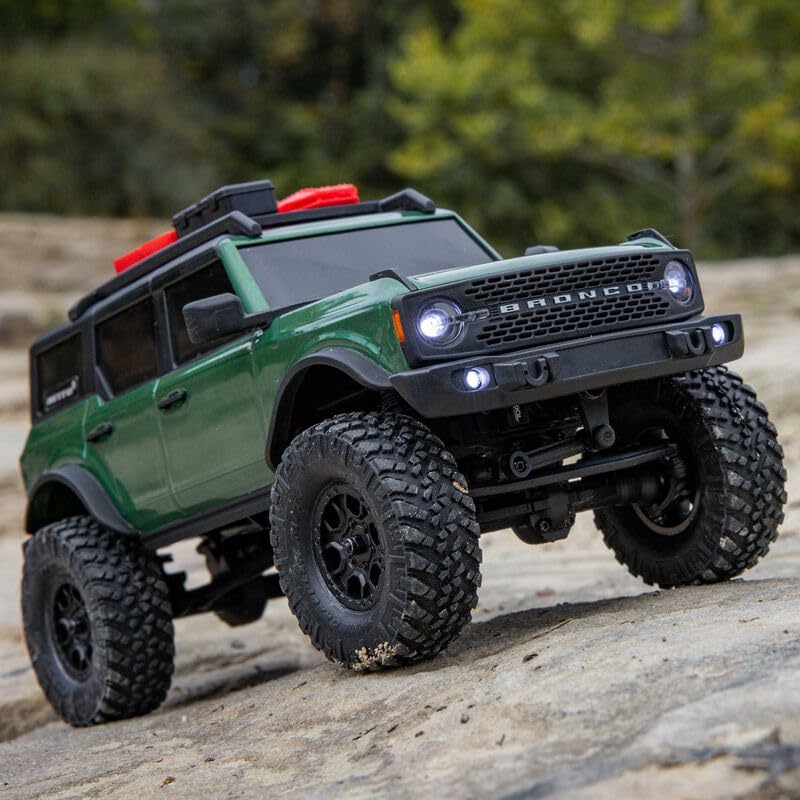 Axial 1/24 SCX24 F Bronco 4X4 RTR Brushed Rock Crawler (Battery & Charger Included) - Remote Control Car, RC Cars, RC Rock Crawler 4WD RTR 1/24 Scale for Adult (Green (AXI00006V2T5)) - color: Green (Axi00006v2t5)