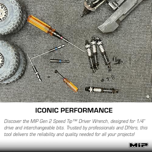 MIP Metric RC 1/4" Bit Tool Kit 9625 1.5mm, 2.0mm Hex Driver & 7.0mm Nut Driver – Hex Head Wrench Drill Tools Tool Bits for Screwdrivers, Electric Screwguns, and Power Drills For RC Cars - Made in USA - size: 1.5mm / 2.0mm / 7.0mm - Hex & Nut Set