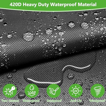 Tire Cover, Heavy Duty Waterproof and Dustproof Tire Storage Bag for Jeep Trailer RV SUV Truck Tires with Zipper (Black,Holding 4 Tires Within 32 Inch Diameter) - size: 33 x 47in
