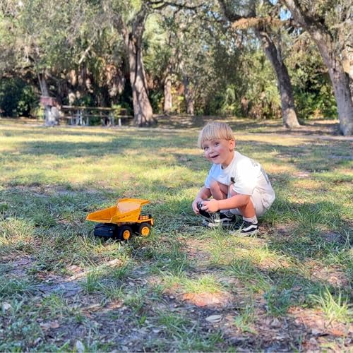 9-Channel RC Dump Truck Toy | 1:18 Scale Construction Vehicle with Working Bed, Lights & Sounds, All-Terrain Tires, 100-Min Rechargeable Battery, 2026 New STEM Birthday Gift for Kids 6-12 & Adults - style: Dump Truck[2026 Upgrade]