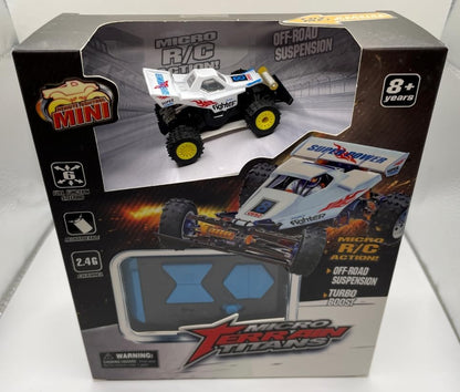 Mini RC Buggy Off-Road 1:64 Scale Upgraded 2.4G 5-Channel 7CM RC Radio Wireless Remote Control Car Coke Can Micro Racing Pocket Portable Truck for Multi-Users (White) - color: White-buggy