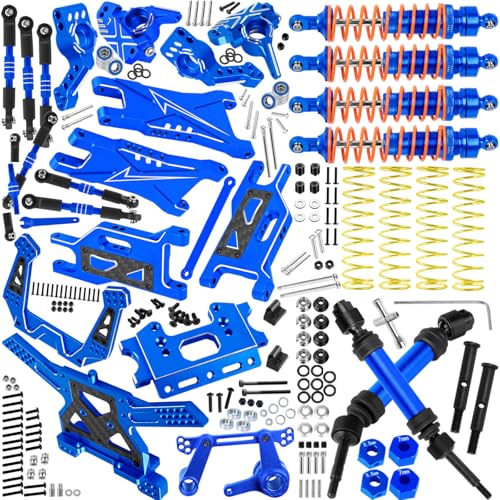 RC Upgrades Part for 1/10 Slash 2WD (VXL),A-Arm,Shock Absorber,Drive Shaft,Caster Block,Steering Blocks,Stub Axle Carriers,Steering Bellcranks,Links,Shock Tower,Front Bulkhead,Navy Blue - color: Navy Blue - (Upgrades)