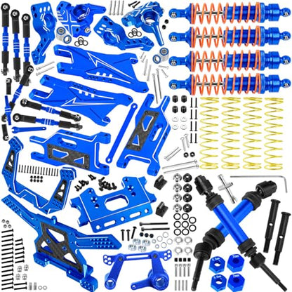 RC Upgrades Part for 1/10 Slash 2WD (VXL),A-Arm,Shock Absorber,Drive Shaft,Caster Block,Steering Blocks,Stub Axle Carriers,Steering Bellcranks,Links,Shock Tower,Front Bulkhead,Navy Blue - color: Navy Blue - (Upgrades)