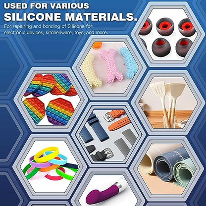 30g Silicone Glue - Strong Adhesive for Repairs and Sealing | Waterproof, Heat-Resistant, and Flexible | Ideal for Glass, Ceramics, Electronics, and More - size: Silicone Glue
