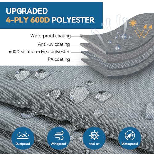 Durable 600D Tire Storage Bag,Large Tyre Dust Protective Cover with Waterproof Zipper, Spare Stack Storage Tire Cover for Indoor/Outdoor Use,Universal Fits Trucks,SUV,Jeep,Car,Trailer,RV,Camper Wheels - size: 32 inch Diameter, 47 inch Height
