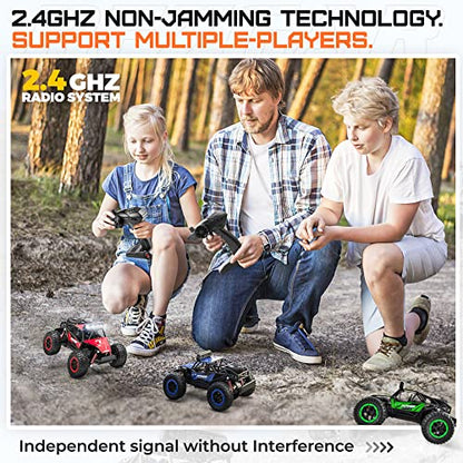 BEZGAR TB201 RC Cars-1:20 Scale Remote Control Car-2WD High Speed 20 Km/h Electric Toy Off Road Vehicle Monster Truck Crawler with LED Headlight and Rechargeable Battery for 8-12 Year Old Boys Girls - color: Tb201-blue