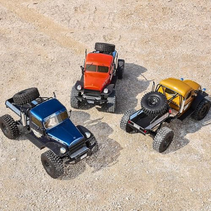 FMS Rochobby 1/10 Atlas Ready Set RC Crawler RC Truck 4X4 with Lighting, 2.4GHz Radio,Ball Bearing, Metal-Gear Full,4 Link Suspension,Rapid Separation Car Body for Adult (Orange) - color: 1/10 Red