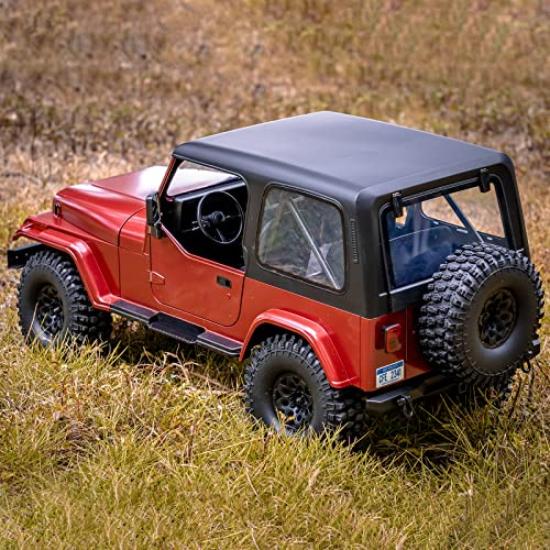 EAZYRC FMS Rochobby 1/10 RC Crawler Mashigan RC Truck 4x4 RTR, RC Car with Foldable Front Windcreen, Convertible Top (RS Version)