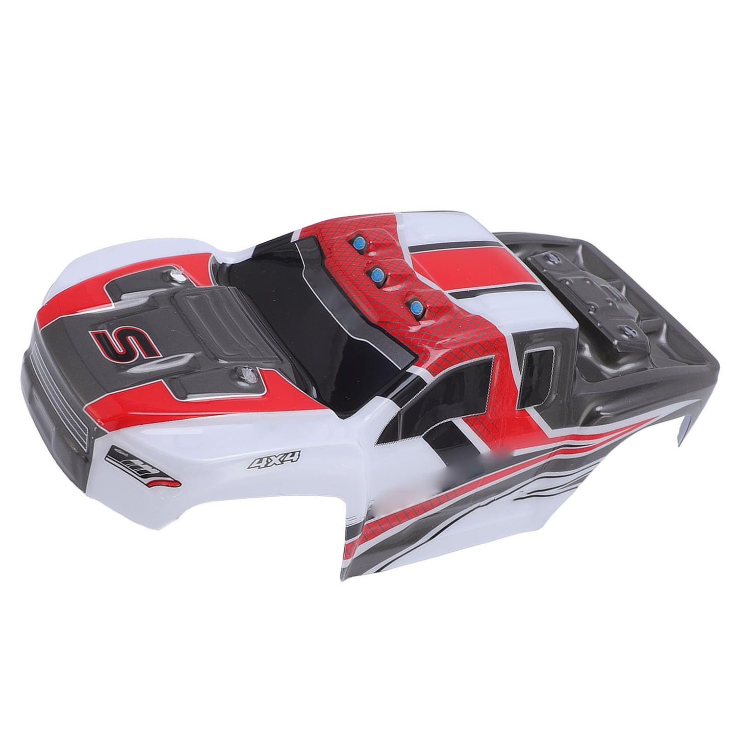 1/16 RC Car Body, Durable PVC Replacement Cover Shell, 1/16 RC Truck Accessories for Off Road Racing Hobbyists - color: Red