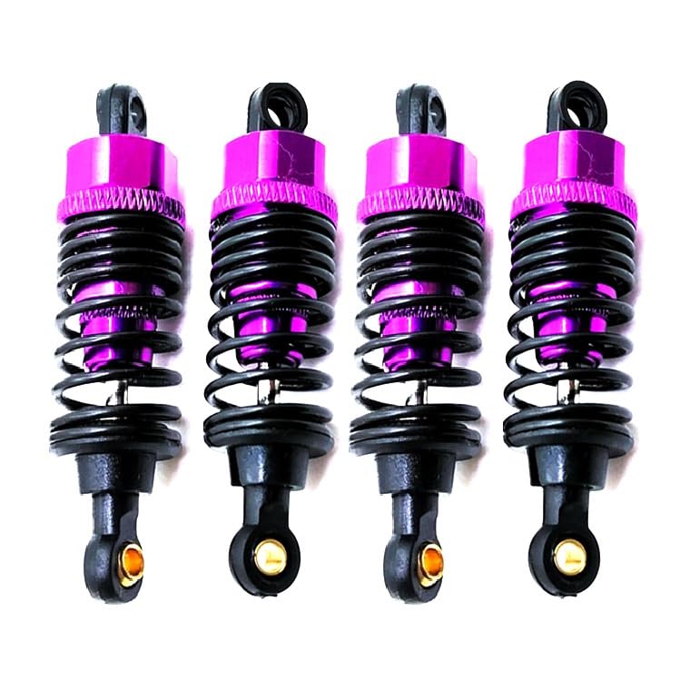 New 4pcs 68mm/98mm /108mm Aluminum Shocks Absorbers Damper for HSP HPI 1/10 Scale RC Car On-Road Monster Truck Off Road Buggy(Purple 68mm) - color: Purple 68mm