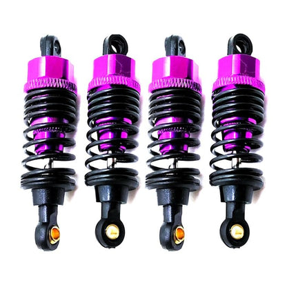 New 4pcs 68mm/98mm /108mm Aluminum Shocks Absorbers Damper for HSP HPI 1/10 Scale RC Car On-Road Monster Truck Off Road Buggy(Purple 68mm) - color: Purple 68mm